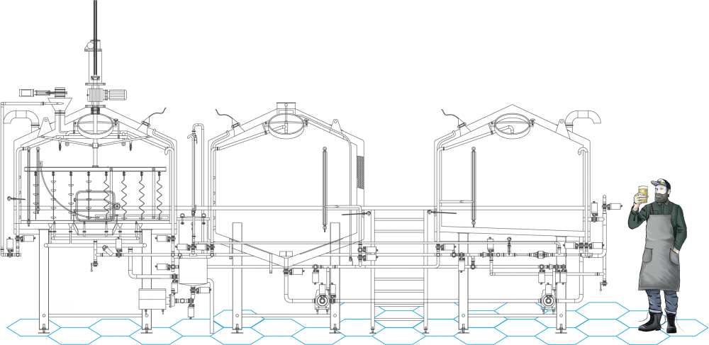 three vessel brewhouse