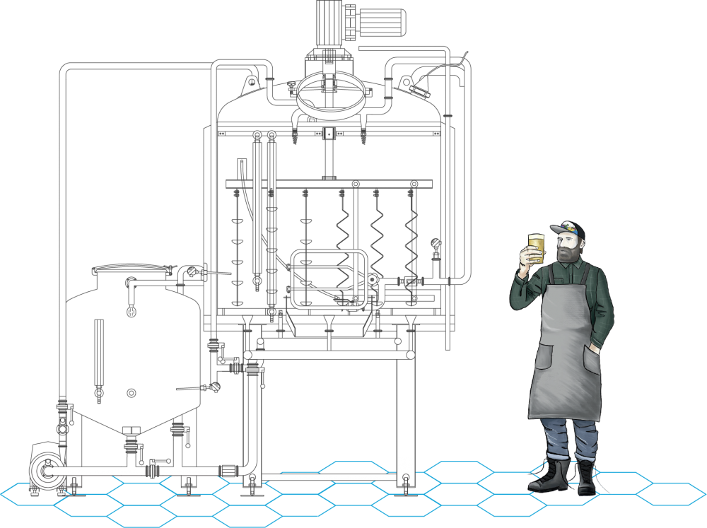 Distillation brewhouse drawing Distilling Brewhouse